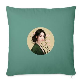 Beautiful Asian - Housse de coussin décorative 45 x 45 cm - vert sapin - Devant