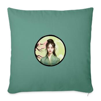 Smooth Asia - Sofa pillowcase 17,3'' x 17,3'' (45 x 45 cm) - cypress green - Front
