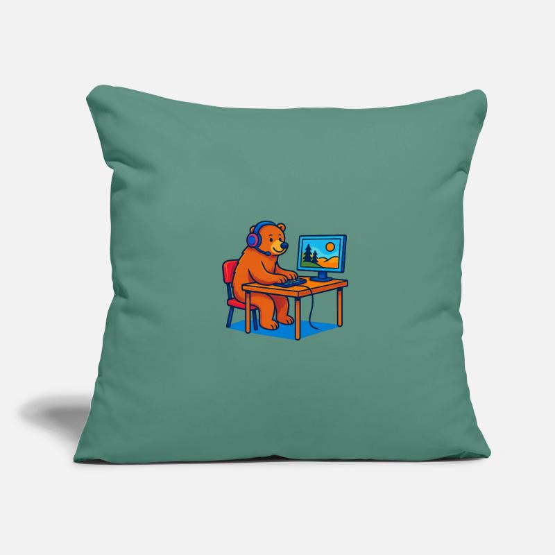 Computer Bear Sofa pillowcase 17,3'' x 17,3'' (45 x 45 cm)