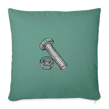 Screw and nut - Sofa pillowcase 17,3'' x 17,3'' (45 x 45 cm) - cypress green - Front