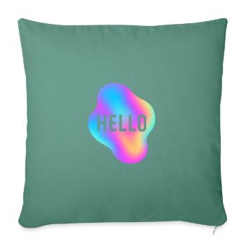 Hello - Sofa pillowcase 17,3'' x 17,3'' (45 x 45 cm) - cypress green - Front