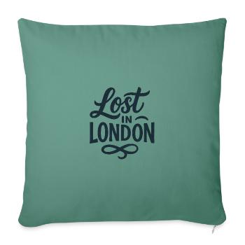 Lost in London - Sofa pillowcase 17,3'' x 17,3'' (45 x 45 cm) - cypress green - Front