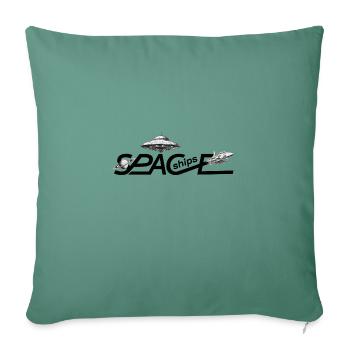 Space Ships - Sofa pillowcase 17,3'' x 17,3'' (45 x 45 cm) - cypress green - Front