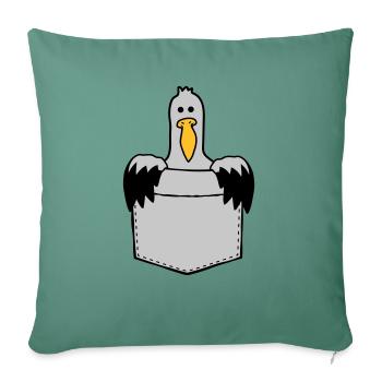 Chest bag Seagull On the way - Sofa pillowcase 17,3'' x 17,3'' (45 x 45 cm) - cypress green - Front