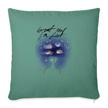 Lost in thought - Sofa pillowcase 17,3'' x 17,3'' (45 x 45 cm) - cypress green - Front