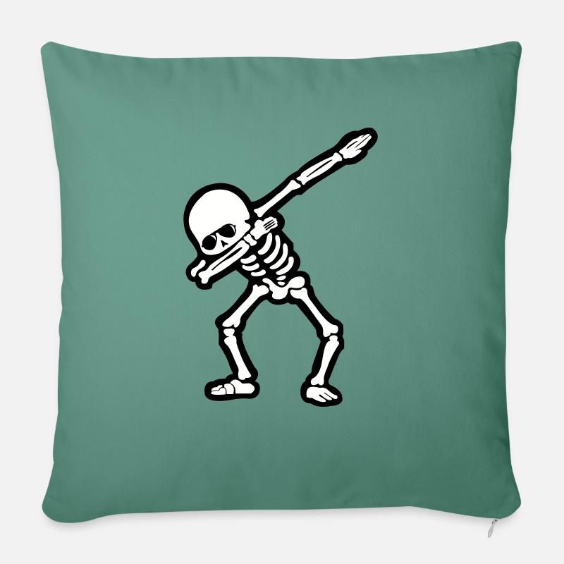 Skull Dabbing Solbriller - Pudebetræk 45 x 45 cm - grangrøn