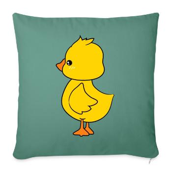 Cute baby duck character 3 - Sofa pillowcase 17,3'' x 17,3'' (45 x 45 cm) - cypress green - Front