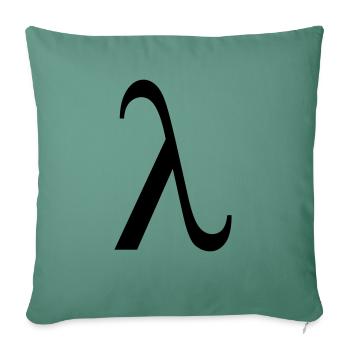 lambda greek - Sofa pillowcase 17,3'' x 17,3'' (45 x 45 cm) - cypress green - Front