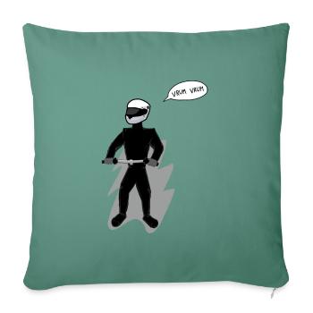 Hobby biker - Sofa pillowcase 17,3'' x 17,3'' (45 x 45 cm) - cypress green - Front