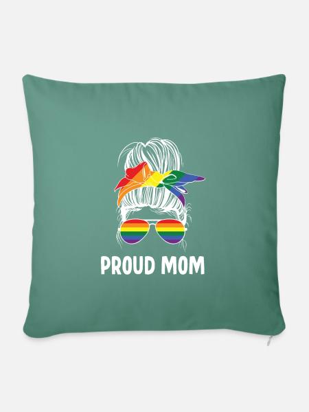 LGBT Stolze Mutter - Sofakissenbezug 45 x 45 cm - Tanngrün