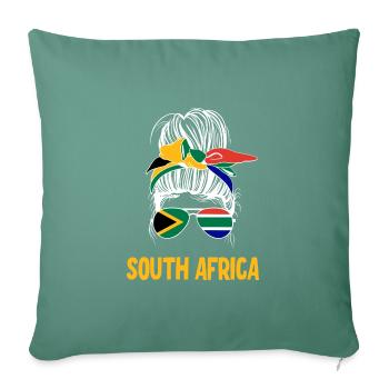 Messy Bun Afrique du Sud - Housse de coussin décorative 45 x 45 cm - vert sapin - Devant