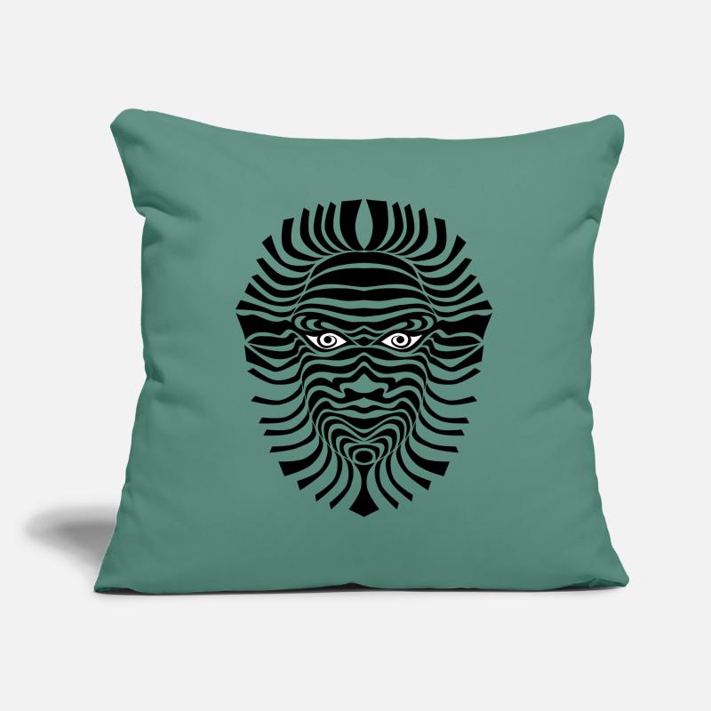 psy-chic psychedlic sixties good voodoo mask Sofakissenbezug 45 x 45 cm