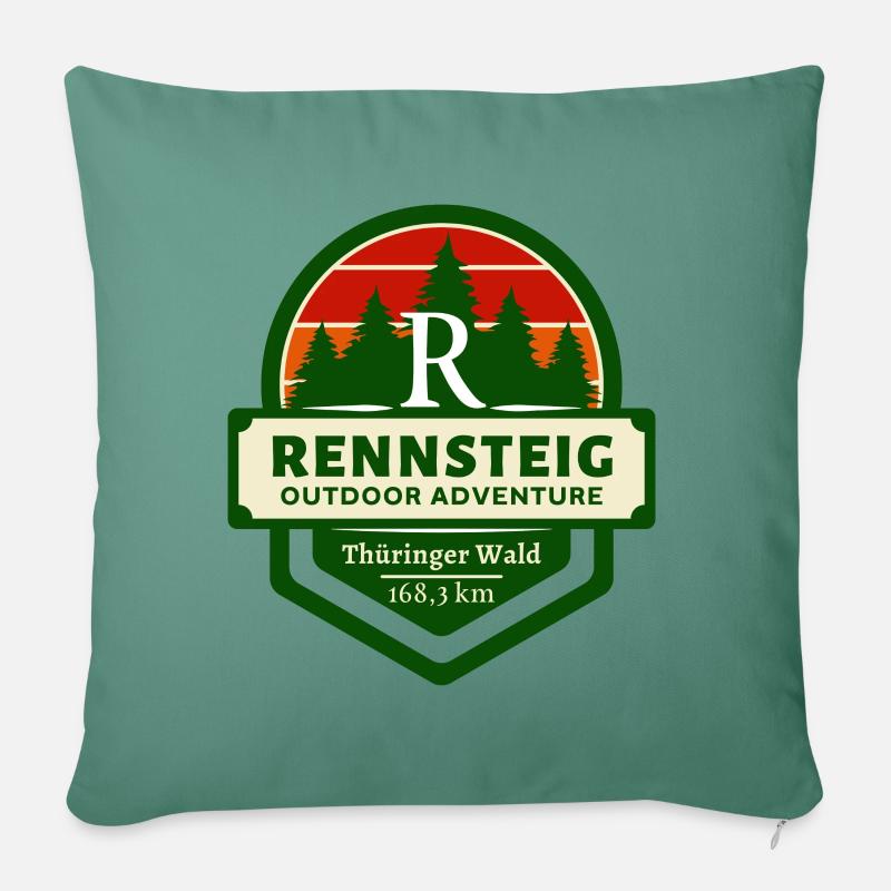 Rennsteig-Thüringer Wald-Thüringen - Sofakissenbezug 45 x 45 cm - Tanngrün