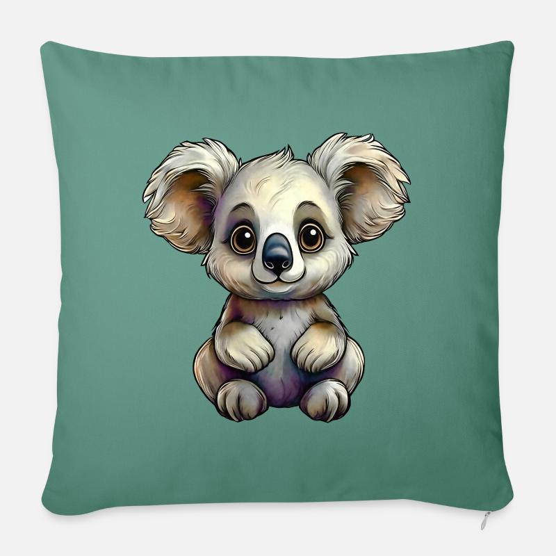 Winziger Koala - Sofakissenbezug 45 x 45 cm - Tanngrün