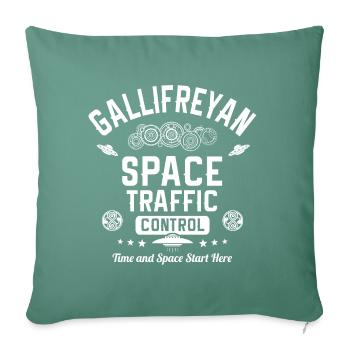 Gallifreyan Space Verkehrskontrolle - Sofakissenbezug 45 x 45 cm - Tanngrün - Vorne