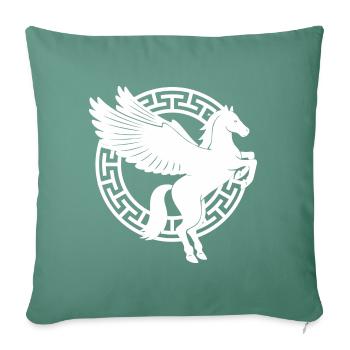 Mythology Greek Horse God - Sofa pillowcase 17,3'' x 17,3'' (45 x 45 cm) - cypress green - Front