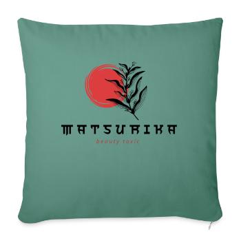 Moderner japanischer Stil - Sofakissenbezug 45 x 45 cm - Tanngrün - Vorne