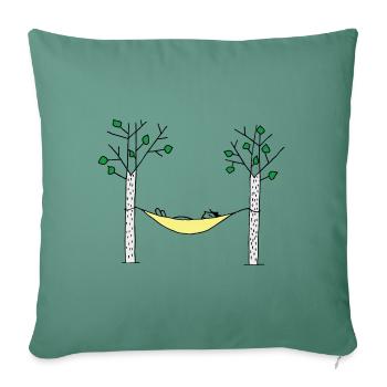 Hammock hammock color - Sofa pillowcase 17,3'' x 17,3'' (45 x 45 cm) - cypress green - Front