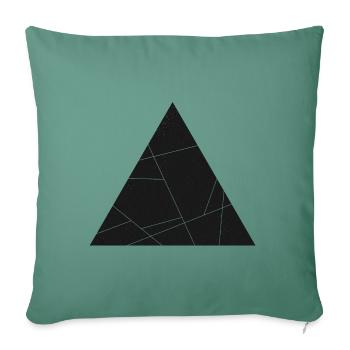 geometric black triangle design stars - Sofa pillowcase 17,3'' x 17,3'' (45 x 45 cm) - cypress green - Front