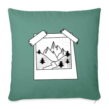 Monochrome - Sofa pillowcase 17,3'' x 17,3'' (45 x 45 cm) - cypress green - Front