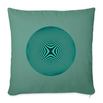 Circle with optical illusion - Sofa pillowcase 17,3'' x 17,3'' (45 x 45 cm) - cypress green - Front
