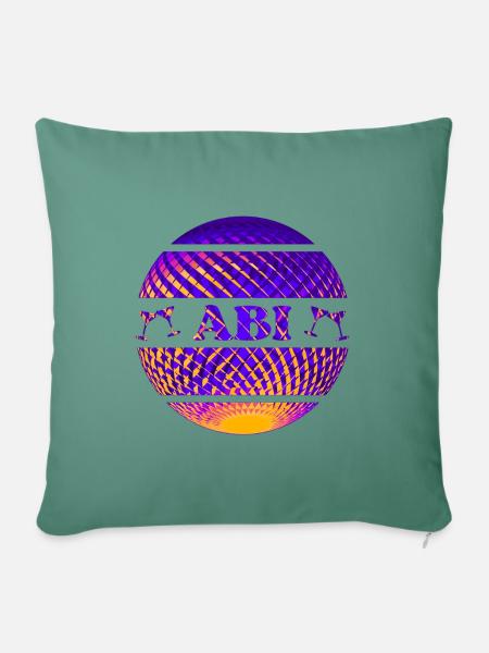 Abi Party bunt - Sofakissenbezug 45 x 45 cm - Tanngrün