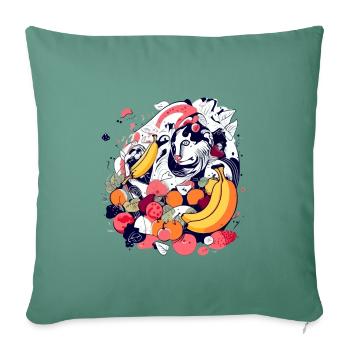 Felix in the fruit - Sofa pillowcase 17,3'' x 17,3'' (45 x 45 cm) - cypress green - Front