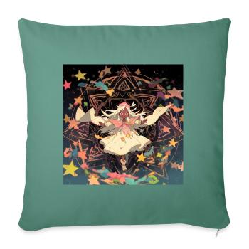 The Solar Oracle - Sofa pillowcase 17,3'' x 17,3'' (45 x 45 cm) - cypress green - Front
