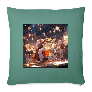 Jazz Symphony - Sofa pillowcase 17,3'' x 17,3'' (45 x 45 cm) - cypress green - Front