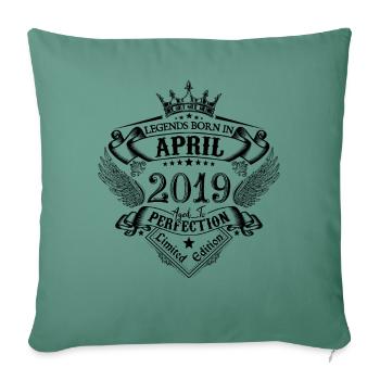 anniversaire Avril 2019 avril anniversaire 2019 - Housse de coussin décorative 45 x 45 cm - vert sapin - Devant