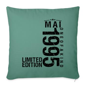 Anniversaire Mai 1995 Mai né en Mai - Housse de coussin décorative 45 x 45 cm - vert sapin - Devant