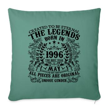 Birthday 1996 May 1996 born in May 1996 - Sofa pillowcase 17,3'' x 17,3'' (45 x 45 cm) - cypress green - Front