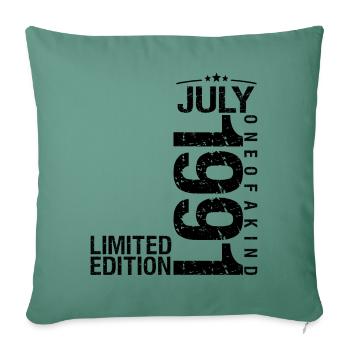 Birthday 1991 July 1991 July 1991 - Sofa pillowcase 17,3'' x 17,3'' (45 x 45 cm) - cypress green - Front
