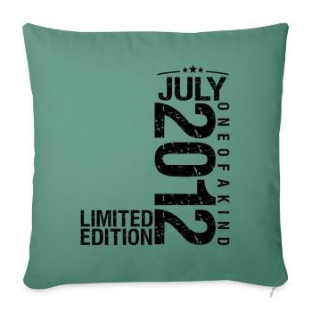 Birthday 2012 July 2012 July 2012 - Sofa pillowcase 17,3'' x 17,3'' (45 x 45 cm) - cypress green - Front