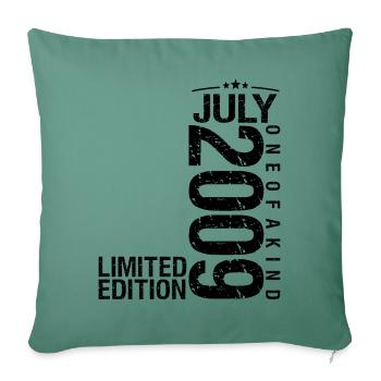 Birthday 2009 July 2009 July 2009 - Sofa pillowcase 17,3'' x 17,3'' (45 x 45 cm) - cypress green - Front