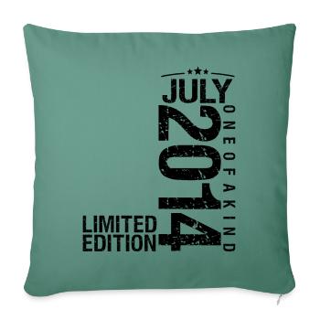 Birthday 2014 July 2014 July 2014 - Sofa pillowcase 17,3'' x 17,3'' (45 x 45 cm) - cypress green - Front