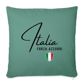 Italienische Flagge, italienischer Stolz - Sofakissenbezug 45 x 45 cm - Tanngrün - Vorne