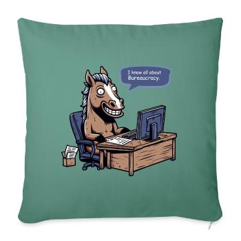 Bureau Hengst - Housse de coussin décorative 45 x 45 cm - vert sapin - Devant