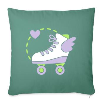 C’est comme flotter. - Housse de coussin décorative 45 x 45 cm - vert sapin - Devant