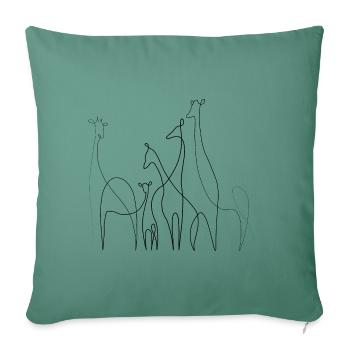 Giraffes - Sofa pillowcase 17,3'' x 17,3'' (45 x 45 cm) - cypress green - Front