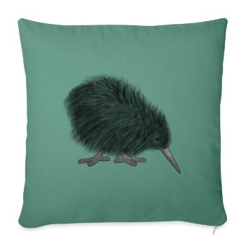 Kiwi Vogel - Housse de coussin décorative 45 x 45 cm - vert sapin - Devant