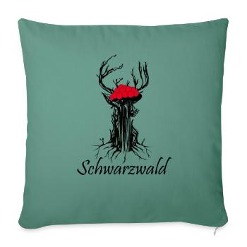 Schwarzwald Nature Love Design - Sofakissenbezug 45 x 45 cm - Tanngrün - Vorne