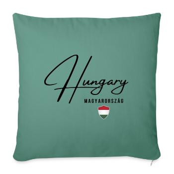 Hungarian flag, Hungarian pride - Sofa pillowcase 17,3'' x 17,3'' (45 x 45 cm) - cypress green - Front