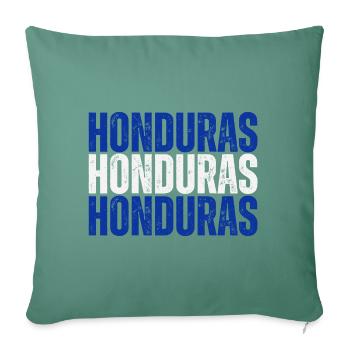 Drapeau du Honduras, fierté hondurienne - Housse de coussin décorative 45 x 45 cm - vert sapin - Devant