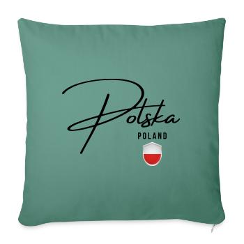Flag of Poland, Polish pride - Sofa pillowcase 17,3'' x 17,3'' (45 x 45 cm) - cypress green - Front