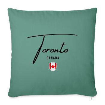 J’adore Toronto, Toronto Canada - Housse de coussin décorative 45 x 45 cm - vert sapin - Devant