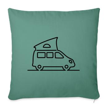 Camper / Van - Simple Contour - Sofa pillowcase 17,3'' x 17,3'' (45 x 45 cm) - cypress green - Front