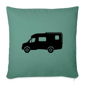 Motorhome 4x4 - Van - Sofa pillowcase 17,3'' x 17,3'' (45 x 45 cm) - cypress green - Front