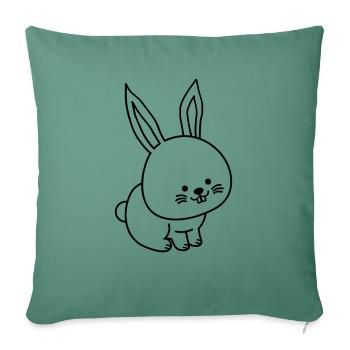 hare - Sofa pillowcase 17,3'' x 17,3'' (45 x 45 cm) - cypress green - Front