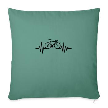 Bike Bike Heartbeat - Sofa pillowcase 17,3'' x 17,3'' (45 x 45 cm) - cypress green - Front